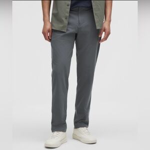 LULULEMON ABC Commissioner Warpstreme Oil Gray Pants Slacks Golf 33 Men’s Slim